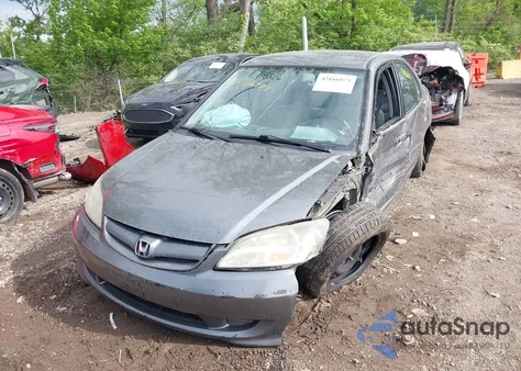 2004 Honda Civic Lx из США, поврежденный, VIN 1HGES16524L009748